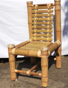 เก้าอี้รับประทานอาหารไม้ไผ่ทรงสูงสำหรับสวนกลางแจ้งเก้าอี้ไม้สำหรับรับประทานอาหารฝรั่งเศส - Product Image 2