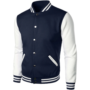เสื้อแจ็คเก็ตวาร์ซิตี้แบบ Letterman  ตัวเสื้อทำจากขนสัตว์ 100%  แขนเสื้อหนัง  โลโก้สั่งทำได้  รักษาสิ่งแวดล้อม  กันลม  สำหรับฤดูหนาว - Product Image 3