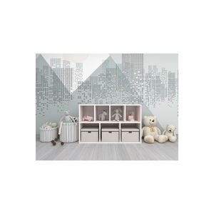 Étagère et bibliothèque multifonctionnelle Twin Modern White à 7 niveaux en Suntalam pour salon, gain de place - Product Image 2