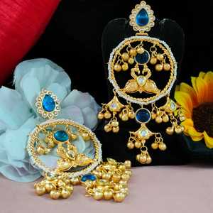 Apala ต่างหูทองโบราณ chandbalis สำหรับผู้หญิงหรูหราโปแลนด์และ Moissanite หินต่างหูที่มีมรดกเสน่ห์คลาสสิกประกายสง่างาม - Product Image 5