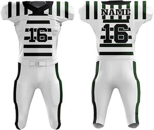 Conjunto de camiseta de fútbol americano de equipo adulto con cuello en V personalizado uniformes de alta calidad con logotipo personalizado e impresión - Product Image 2