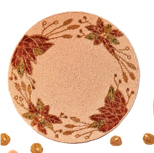 Napperon en satin perlé de motifs floraux modernes pour la fête de mariage ou la salle à manger à la maison pour le chauffage de la maison ou la décoration d'hôtel prix de gros - Product Image 5