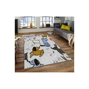 Alfombra para habitación de niños con figura de perro Impresión digital 3D Piso antideslizante Sala de estar Tapete de juego Lavable Tejido cuadrado 288NGR1499 - Product Image 2