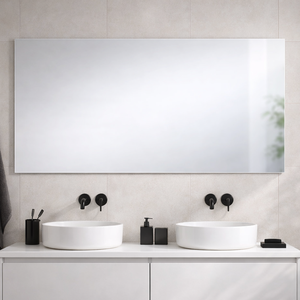 Reversible 120x70 cm Bathroom <b>Mirror</b> with Support Frame for Vanity Use - Product Image 3