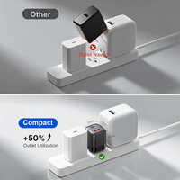 Chargeur GaN CE GS BIS d'usine, adaptateur PD45W Type-C, charge rapide PD, chargeur USB-C portable pour téléphone, ordinateur portable, kit de chargeur