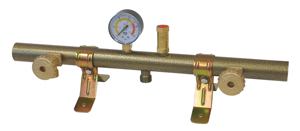 Centralina Gas Tubolare con Valvola e Manometro a 2 Uscite - Product Image 1
