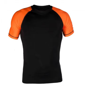 2025 Custom Logo Blank Breathable Short Sleeve Compression <b>Rash</b> <b>Guard</b> for Men Martial Arts MMA BJJ - Product Image 1