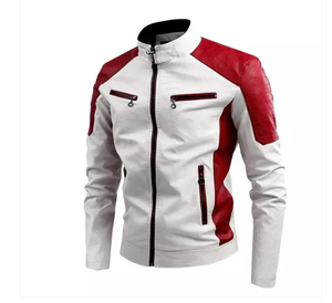 Nouveau modèle 2026 – Blouson en cuir vintage pour homme et femme avec col montant et logo frontal, coupe-vent et personnalisable - Product Image 1