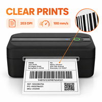 Printer Label Thermal E48 Mini 4x6 203DPI USB Opsional Bluetooth Pembuat Label Barcode untuk Usaha Kecil