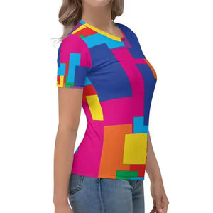 T-shirt de sublimation pour femmes, séchage rapide, anti-rides, antibactérien durable, service OEM, meilleure qualité - Product Image 3