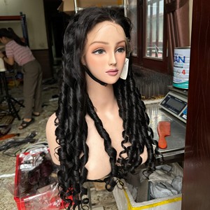 Pelucas de cabello humano vietnamita crudo, pelucas lisas hinchables, ondas delanteras de encaje y pelucas de cabello humano, encaje suizo, encaje Hd personalizado - Product Image 2