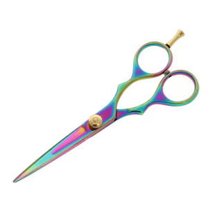 Ciseaux de coiffeur à revêtement multicolore fabriqués avec des ciseaux de coiffure en acier inoxydable avec lames tranchantes de rasoir OEM - Product Image 6