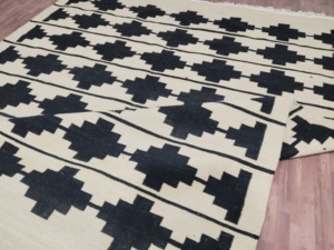 พรมขนสัตว์แบบถักมือสีฟ้าสวยทันสมัยพรมสำหรับห้องนั่งเล่นหรูหรา8x10 farsh-E dastbaaf 9x12 10x14สไตล์อธิษฐาน - Product Image 6