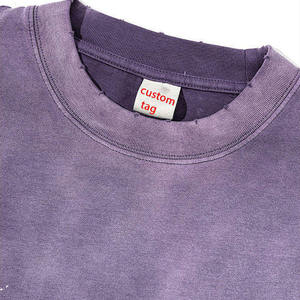 Camisetas de Hombre con Lavado Ácido, 100% Algodón, Cuello Redondo, Hombros Caídos, Secado Rápido, Diseño Único, MOQ Bajo - Product Image 4