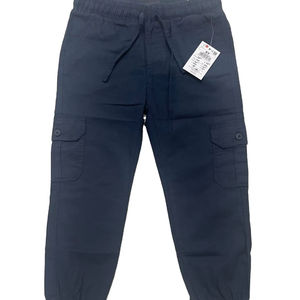 Pantalon de jogging cargo 100 % coton léger, infroissable, style professionnel, coupe ample, taille mi-haute, effet délavé et froissé - Product Image 2