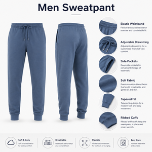 <b>Men</b> Sweatpants With A Relaxed Silhouette Soft Texture And Easy Movement For Casual Styling <b>Lounging</b> And Everyday Comfort - Product Image 6