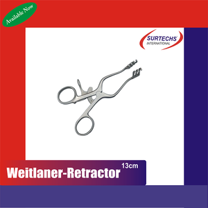 Fuente de alimentación manual Weitlaner, retractor de autorretención de puntas romas 3x4, retractores quirúrgicos veterinarios - Product Image 2