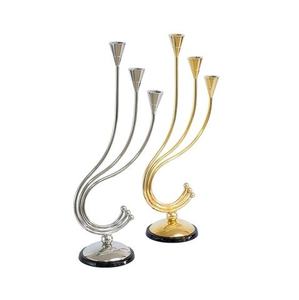 Candelabro votivo niquelado hecho a mano con iluminación navideña de metal de 5 brazos de alta calidad a un precio excelente - Product Image 5