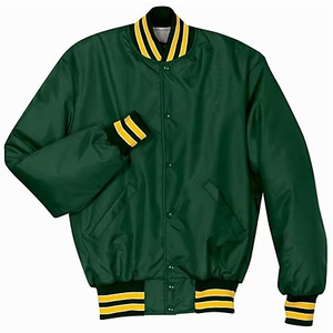Chaqueta Universitaria de Mezclilla Personalizada al por Mayor, Chaqueta Letterman de Talla Grande, Chaqueta de Invierno de Alta Calidad con Cuello Alto, Estilo Universitario de Béisbol - Product Image 5