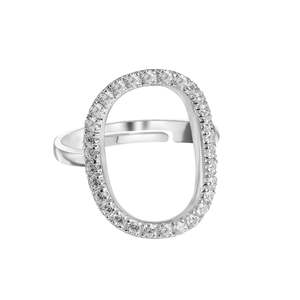 Anillos de Plata de Ley 925 de Primera Calidad para Mujer, Diseño Geométrico, Estilo Romántico, Baño de Rodio, para Uso Diario - Product Image 1