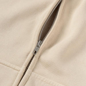 450 GSM 'Sand' Zipper Pullover Custom OEM Logo Quick Dry Heavyweight Oversized <b>Thick</b> <b>Fleece</b> Streetwear Hooded Winter Vintage - Product Image 6