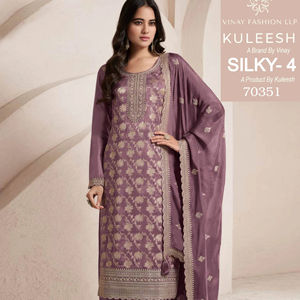 Mejor precio Pure Jecard Viscos Siqvance Diseñador Seda Ropa de fiesta de moda Traje paquistaní Salwar Kameez Boutique Indian - Product Image 1