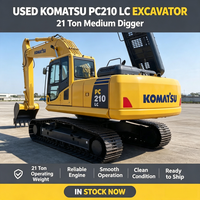 Excavatrice sur chenilles Komatsu PC210, 21 tonnes, excavatrice hydraulique moyenne, moteur SAA6D107, excavatrice de construction japonaise d'occasion, usage intensif