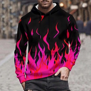 Sweat à capuche slim fit personnalisé en coton 100% 330 g/m² pour l'hiver, avec poche courte à strass et sublimation, style streetwear - Product Image 3