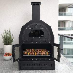 Horno de Leña para Exteriores y Parrilla Dorello, Horno de Pizza de Acero de Alta Resistencia de 2 Niveles para Cocinar en Patio y Jardín - Product Image 2