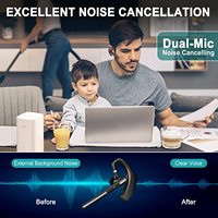 Headphone Bluetooth grosir pabrik headset nirkabel telinga tunggal terbaik dengan mikrofon untuk pc