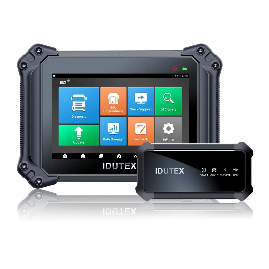 Idutex เครื่องมือวินิจฉัยรถยนต์ TS-810 Pro เครื่องสแกน OBD2 OBD สำหรับรถบรรทุกบริการทดสอบการรีเซ็ต2ปีอัปเดตฟรี