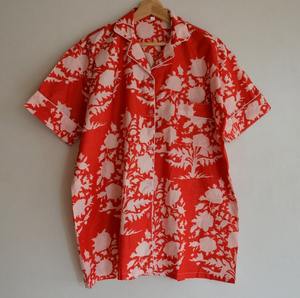 Elegante vestido floral pijama conjunto de dos piezas de manga corta ropa de dormir en XL y 5XL tamaños de tela tejida para el verano - Product Image 5