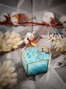 กล่องใส่แหวนแก้วดีไซน์รูปหัวใจสุดวิเศษอุปกรณ์จัดระเบียบทำจากโลหะแก้วกรอบขัดเงาสีทองสำหรับงานแต่งงานงานหมั้น - Product Image 4