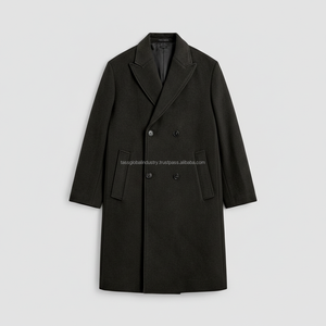 Abrigo de Lana Cruzado Premium para Hombre, Fabricante de Marca Privada OEM Personalizado - Product Image 1