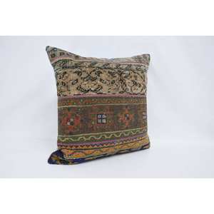 28x28 Multicolor Bohemian Wool Pillow Vintage Embroidered Patchwork Cushion Woven Decorative Floor Cushion <b>18x18</b> Inches - Product Image 3