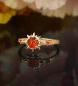 แหวนเงินสเตอร์ลิงประดับ925สีทองรูปพระอาทิตย์สีทองสำหรับเป็นของขวัญวันครบรอบวันแต่งงานงานเลี้ยงวันเกิด - Product Image 3