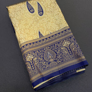 Boutique indienne de haute qualité lourd Banarasi soie Saree élégant fantaisie Blouse exclusif classique fête mariage Festival porter des femmes - Product Image 1