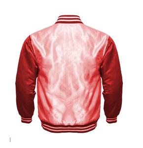 OEM Blouson d'université brodé vierge personnalisé Blouson d'aviateur en satin pour hommes en soie Blouson de baseball universitaire - Product Image 4