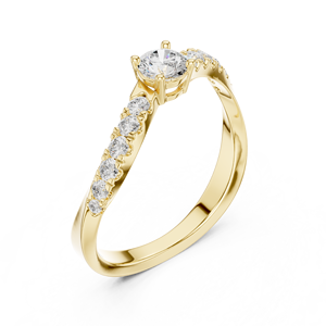 แหวนแบบเปิดสีทอง10K ประดับมุกคู่ - Product Image 4