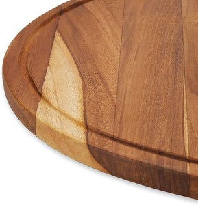 Tabla de cortar de madera de teca al por mayor para cocina, tabla de cortar de madera redonda, plato para servir ecológico hecho en Vietnam - Product Image 6