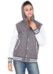 แจ็กเก็ตกำมะหยี่ลายไฮสตรีทสำหรับผู้ชายและผู้หญิงคอตั้งโลโก้ปักลายดีไซน์ครอป - Product Image 6