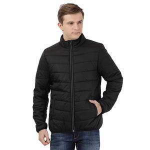 2024 Men's Stylish Black Puffer Jacket Customized Design & Brand High Quality 100% Nylon Fashion Wear for Winter Air Shipping - Product Image 1