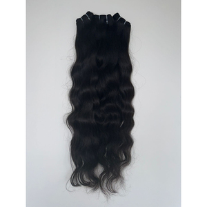 Venta al por mayor 100% Extensiones de Remy Virgen India sin procesar Cutícula alineada Templo Ondulado/Recto Onda profunda Solo donante Humano - Product Image 1