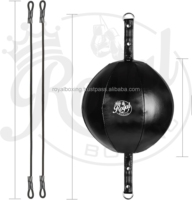 Ballon de boxe en cuir double extrémité, durable et léger, avec corde de sol-plafond pour entraînement de boxe et développement des réflexes
