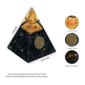 Handmade Black Tourmaline Orgone Pyramid Emf Protection Energy Generator <b>for</b> <b>Home</b> Decor Stylish Feng Shui Crystal Crafts Price - Product Image 2