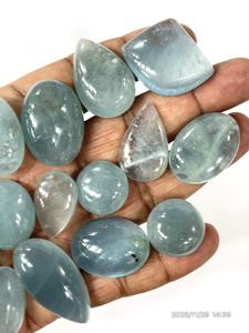 Cabujón de Piedra Preciosa Suelta de Aguamarina Azul Natural, Forma Mixta, Tamaño Mixto, 10-15 mm Aprox. - Product Image 4