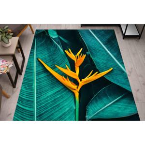 พรมลายดอกไม้เขตร้อน: พรมตกแต่งทางเข้าลายพฤกษศาสตร์ พรมพิมพ์ลาย พรมเชนิลล์ - Product Image 5