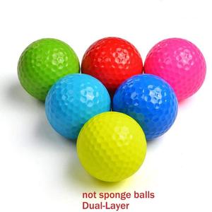 Китай, оптовая продажа, 2, 3, 4 слоя, красочные тренировочные мячи для гольфа с индивидуальным логотипом, Surlyn, мячи для гольфа - Product Image 2