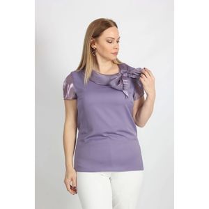Camicetta in raso con fiocco sul colletto - Product Image 4