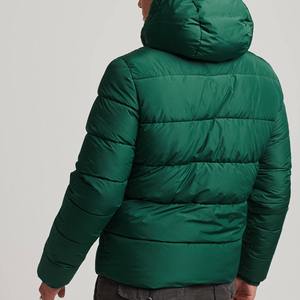 Chaqueta acolchada empacable para hombres al aire libre de alta calidad 2025, abrigo de invierno ligero con capucha a prueba de viento con aislamiento reciclado - Product Image 6